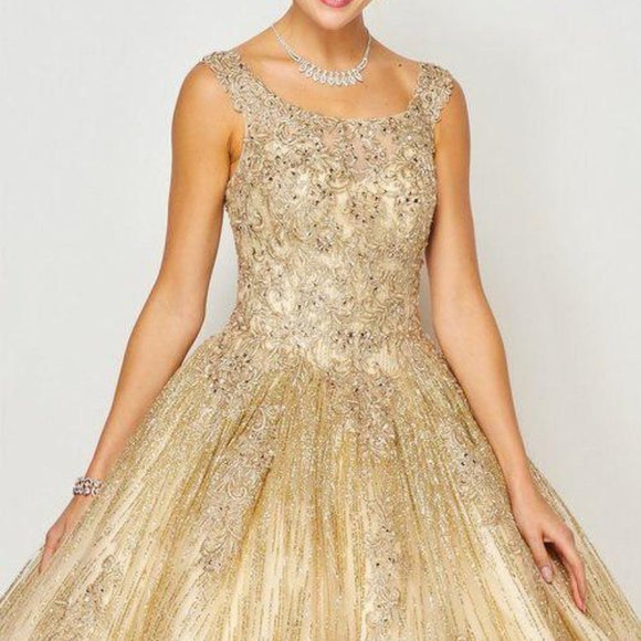 Scoop Neck Ballgown Shape Prom Dress JT1429 - Picture 2 of 7